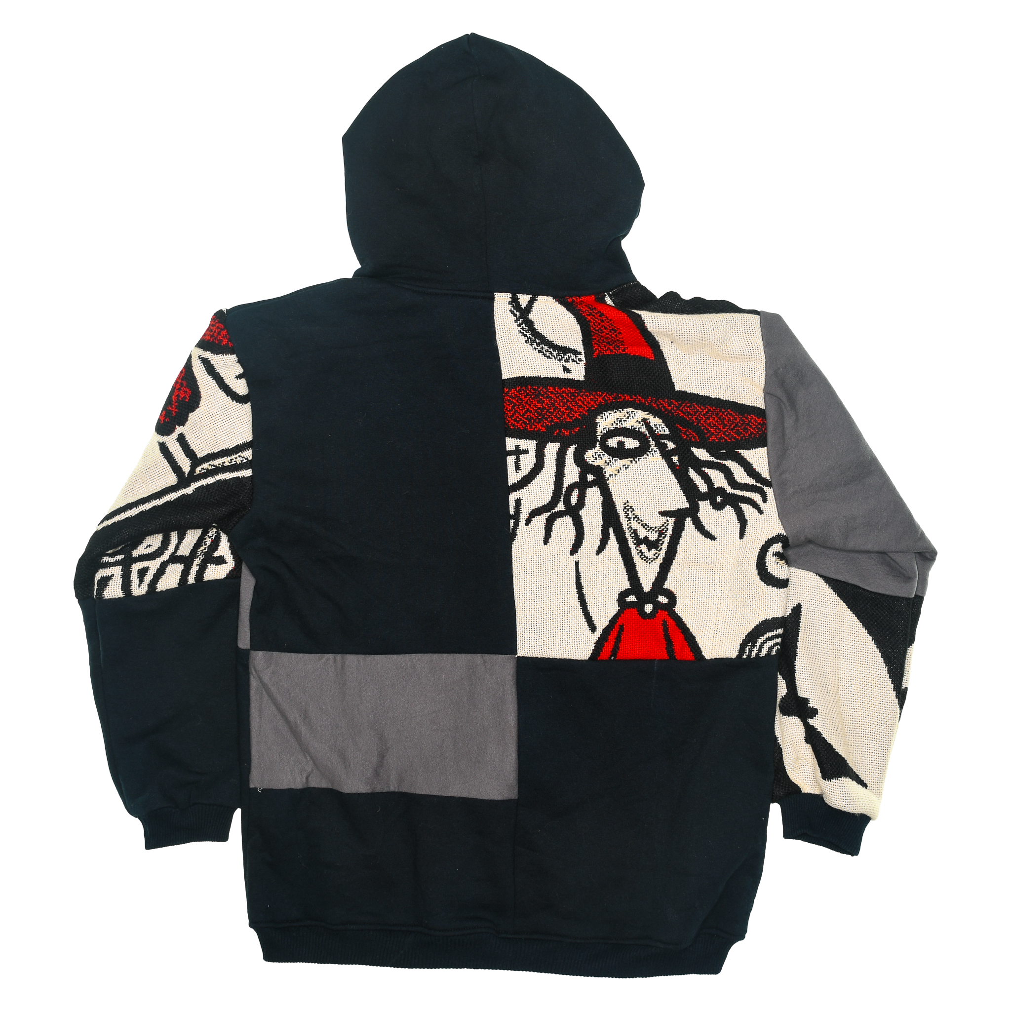Pumpkin King Tapestry Patch Hoodie — Upcycled Nightmare Before Christmas Jacket