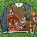 Goofy & Mickey Tapestry Panel Pullover