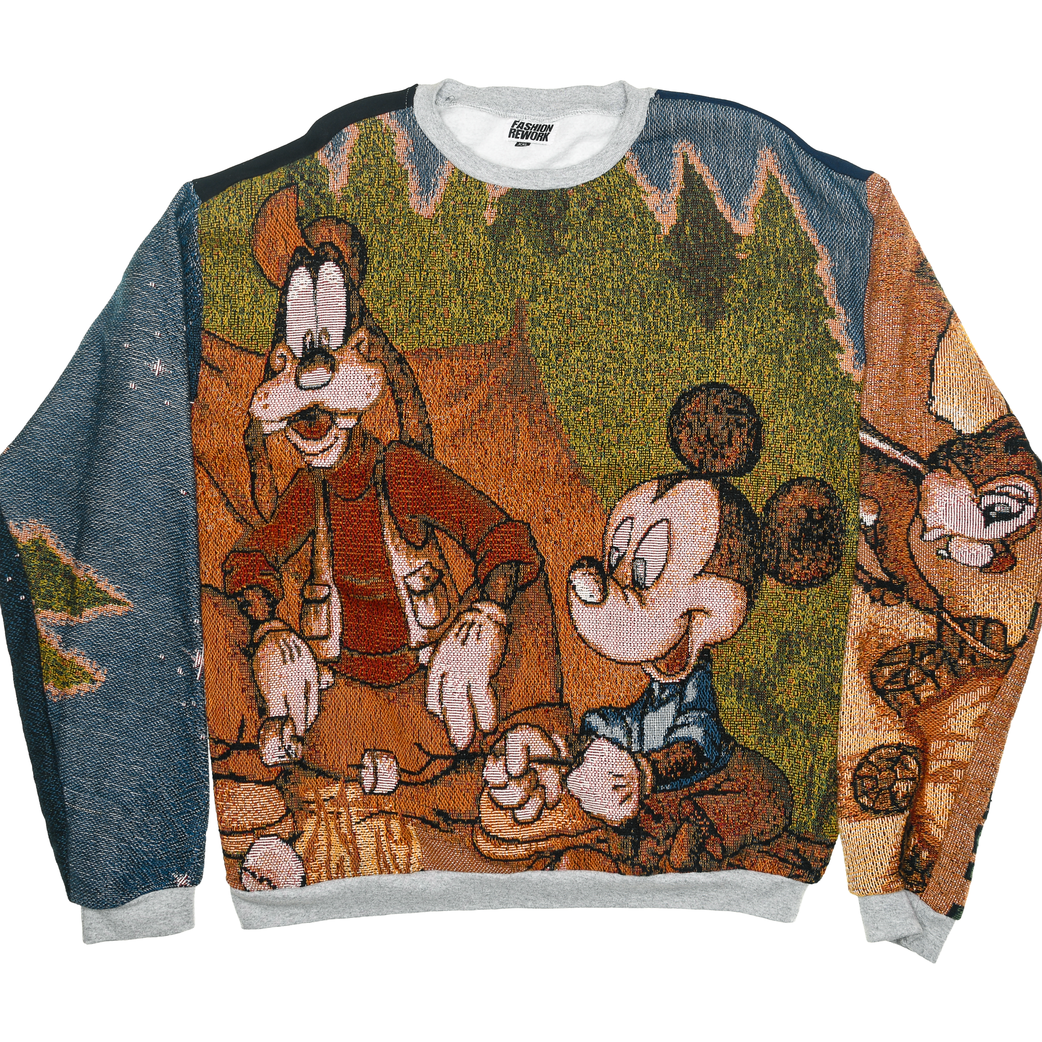 Goofy & Mickey Full Tapestry Panel Pullover