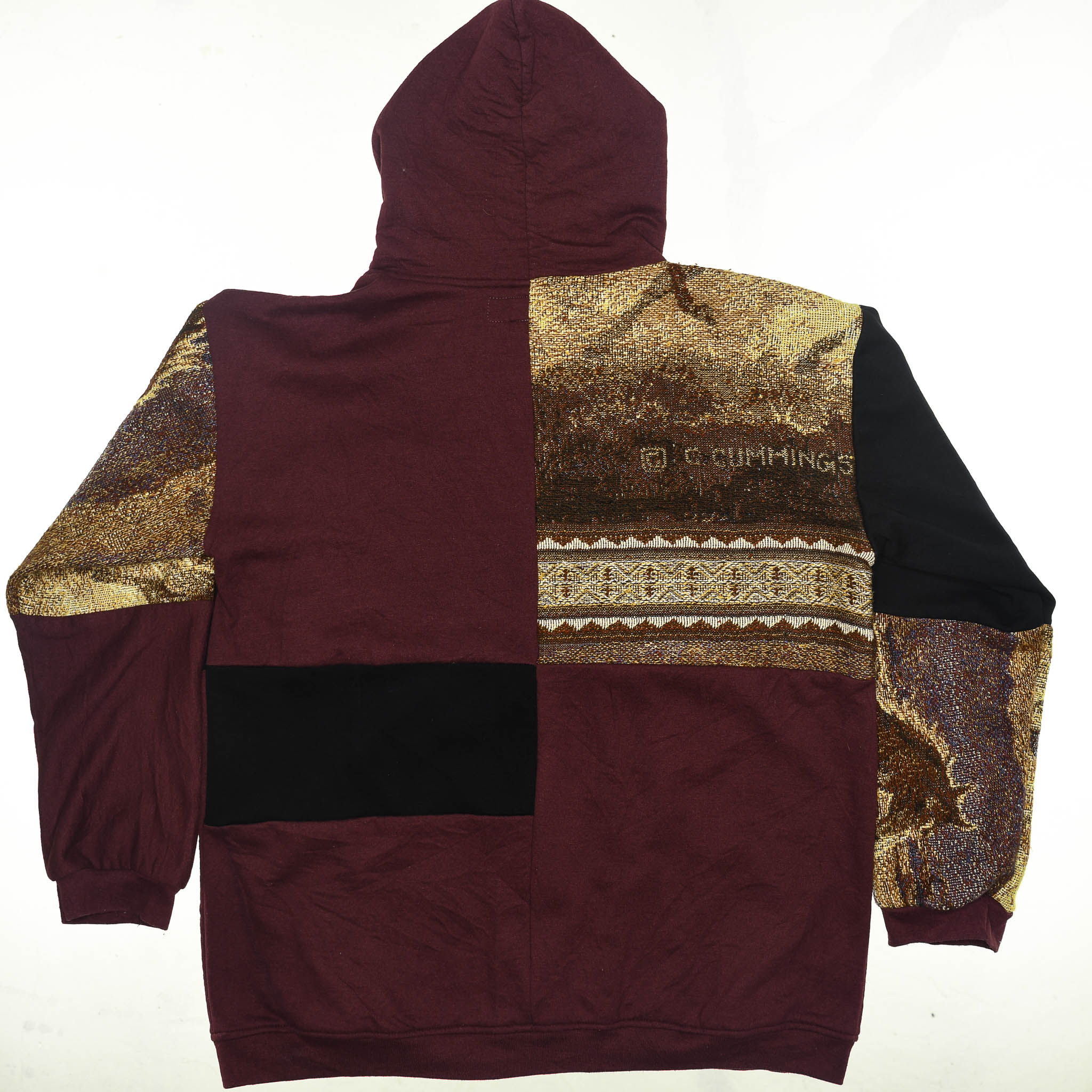 Wild Horses Patchwork Tapestry Zip Up Hoodie