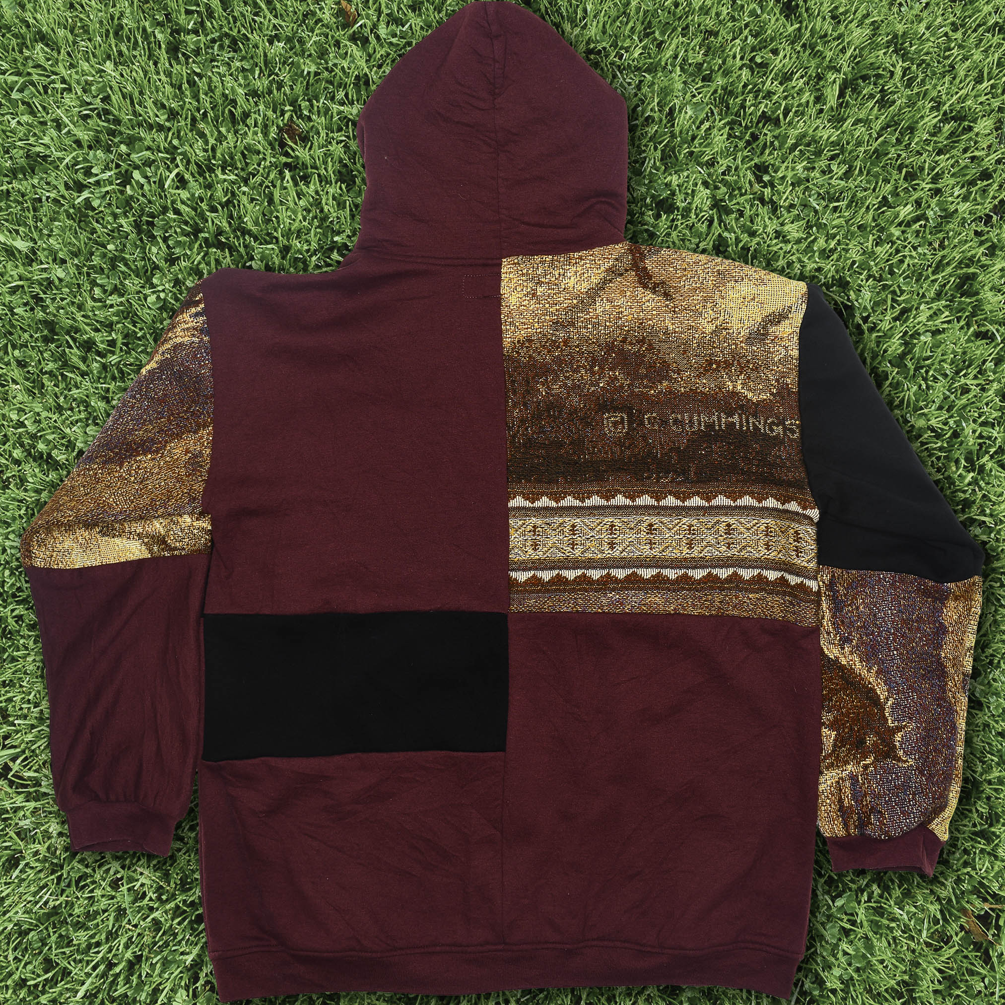 Wild Horses Patchwork Tapestry Zip Up Hoodie