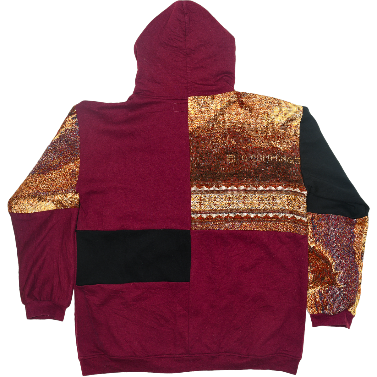 Wild Horses Patchwork Tapestry Zip Up Hoodie