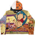Winds of Winnie the Pooh Heirloom Tapestry Zip Coat — Upcycled 90s Disney Fall & Halloween Jacket