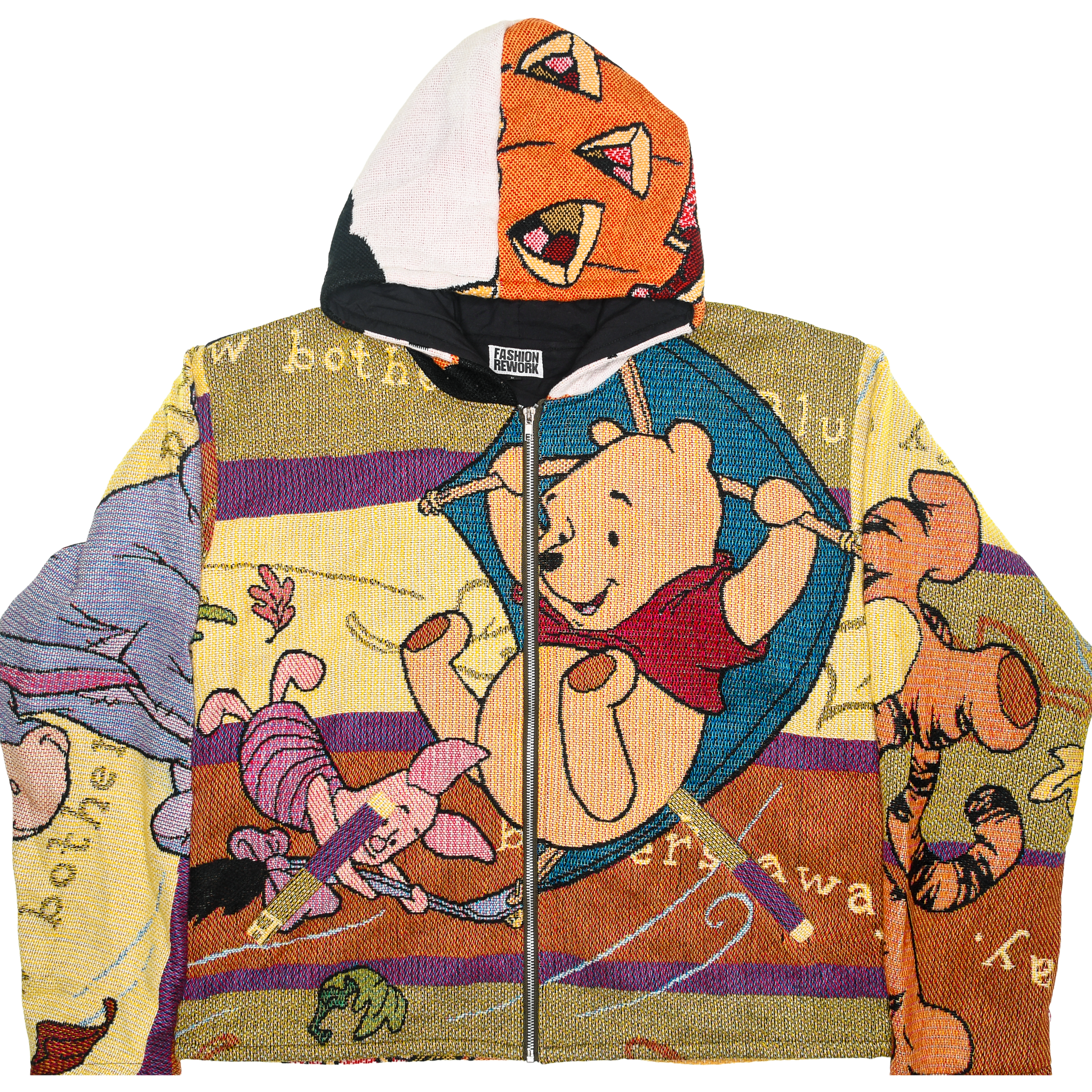 Winds of Winnie the Pooh Heirloom Tapestry Zip Coat — Upcycled 90s Disney Fall & Halloween Jacket