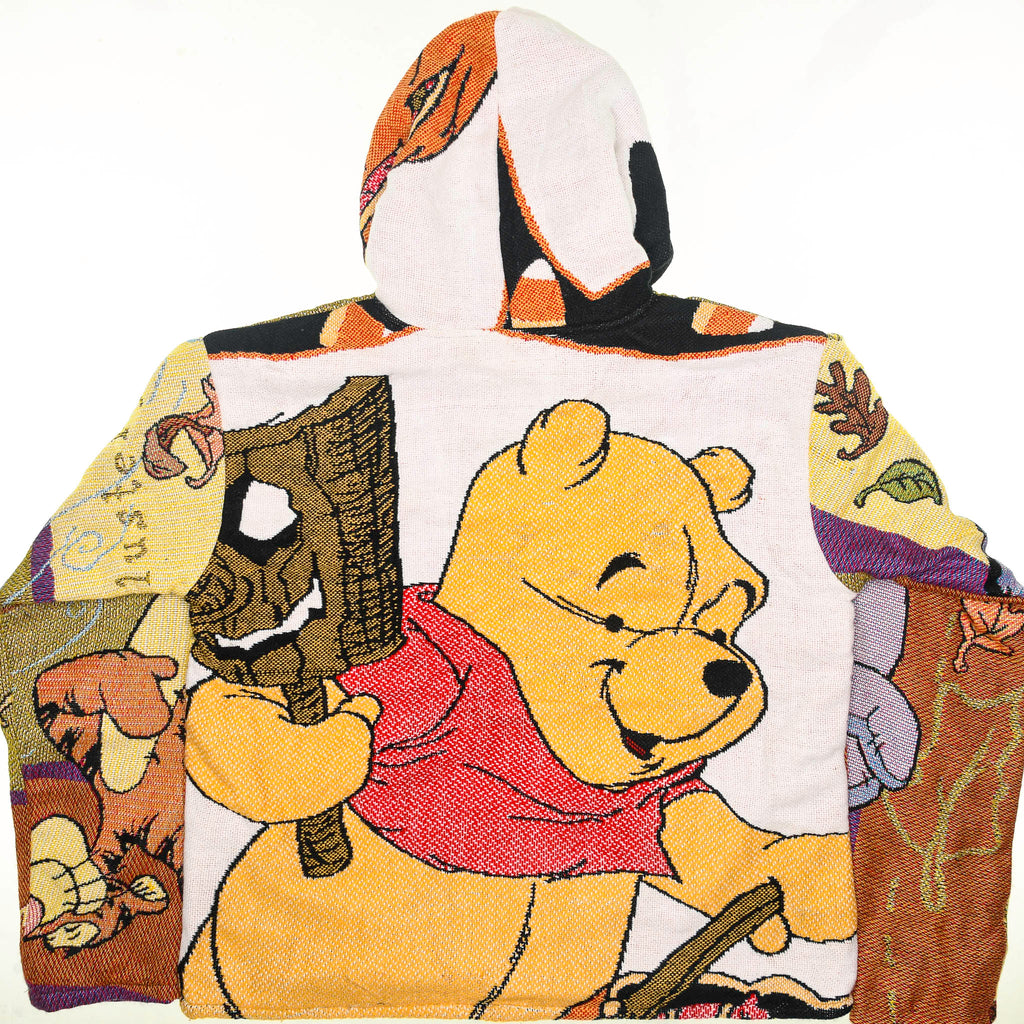 Winds of Winnie the Pooh Heirloom Tapestry Zip Coat — Upcycled 90s Disney Fall & Halloween Jacket