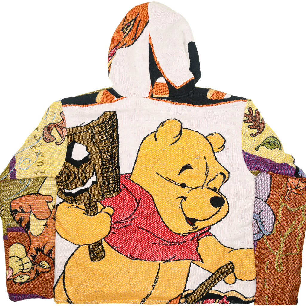 Winds of Winnie the Pooh Heirloom Tapestry Zip Coat — Upcycled 90s Disney Fall & Halloween Jacket