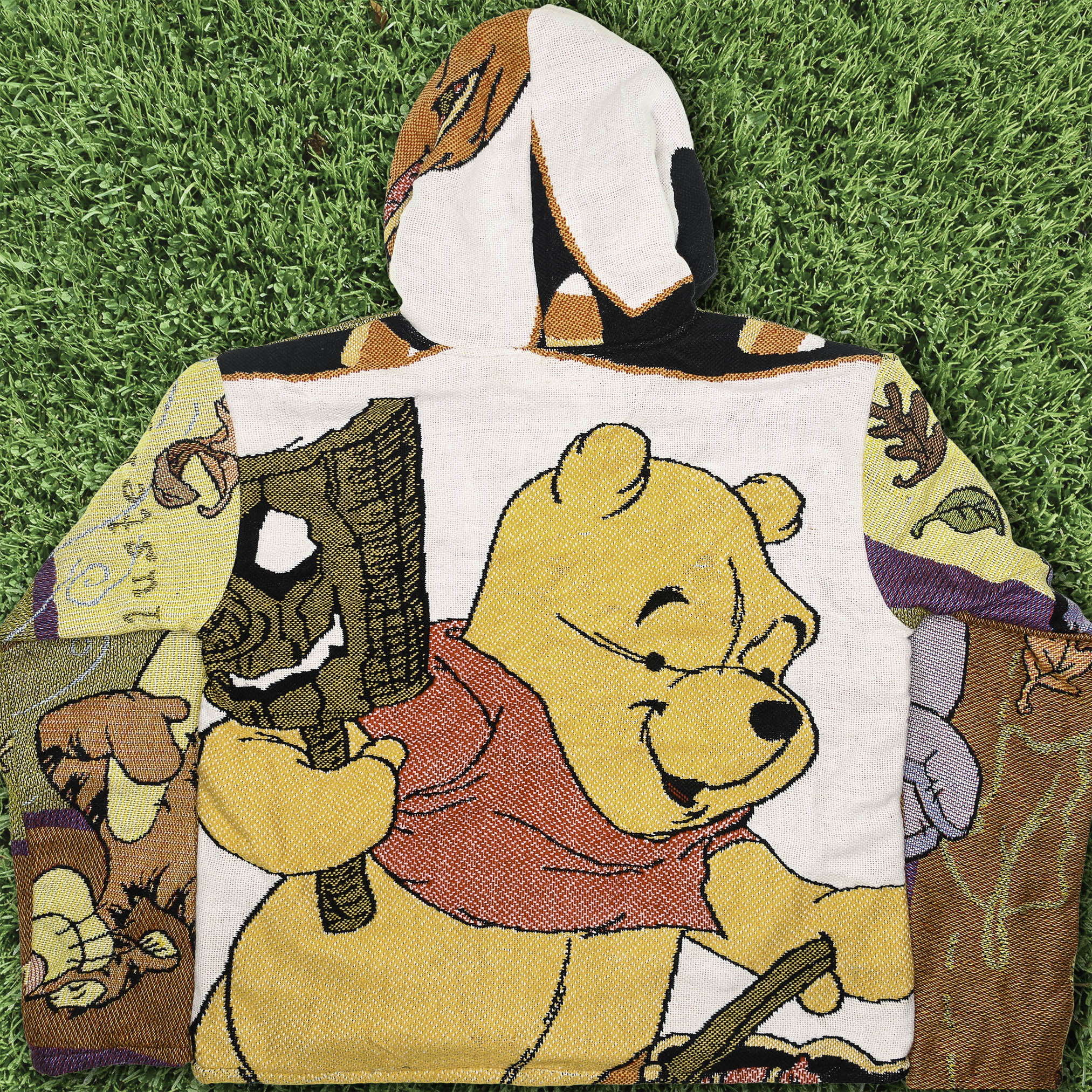 Winds of Winnie the Pooh Heirloom Tapestry Zip Coat — Upcycled 90s Disney Fall & Halloween Jacket