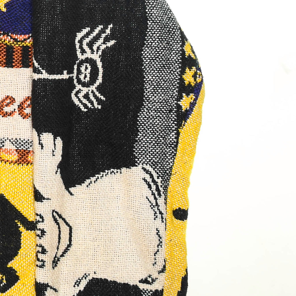 Witching Hour Heirloom Tapestry Zip Coat — Black Cat 90s Halloween Jacket