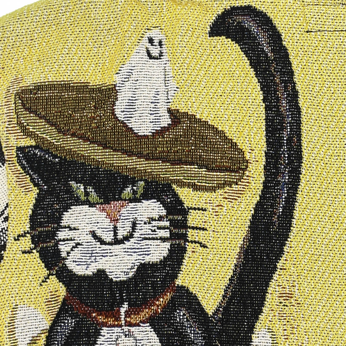 Witching Hour Heirloom Tapestry Zip Coat — Black Cat 90s Halloween Jacket