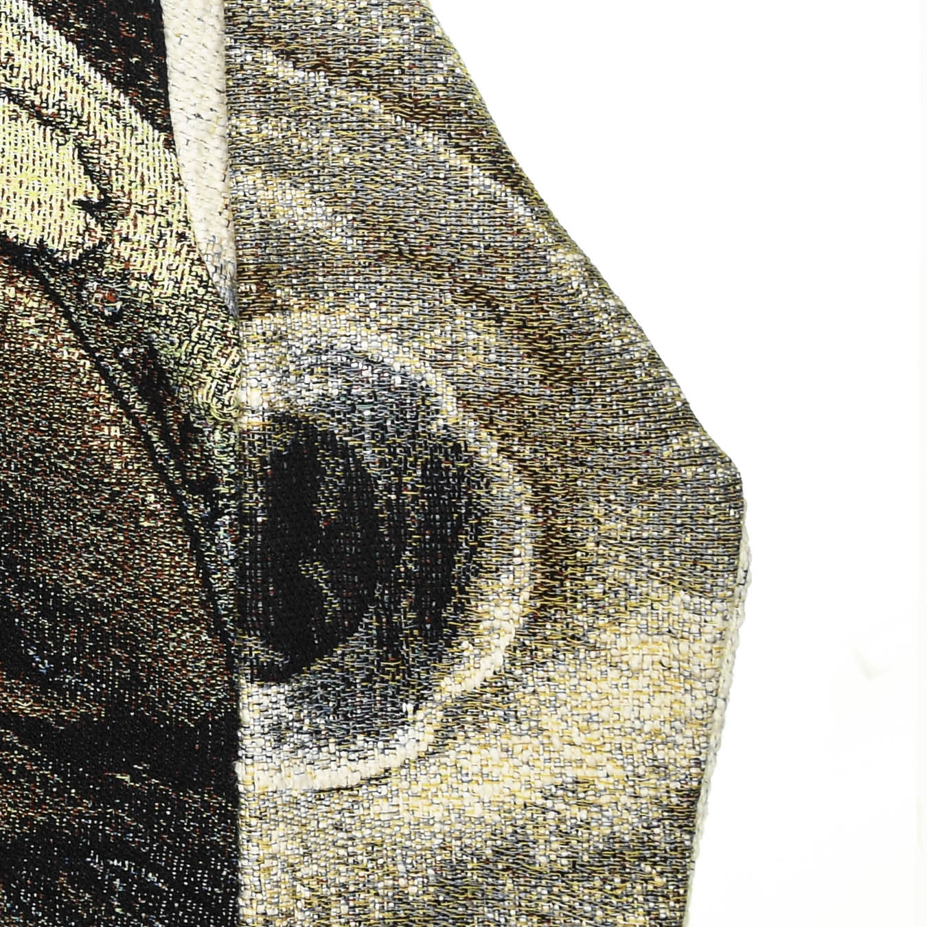 Thunder Guardian Tapestry Panel Pullover — Rare Wolf & Thunderbird Upcycled Artwear Sweatshirt