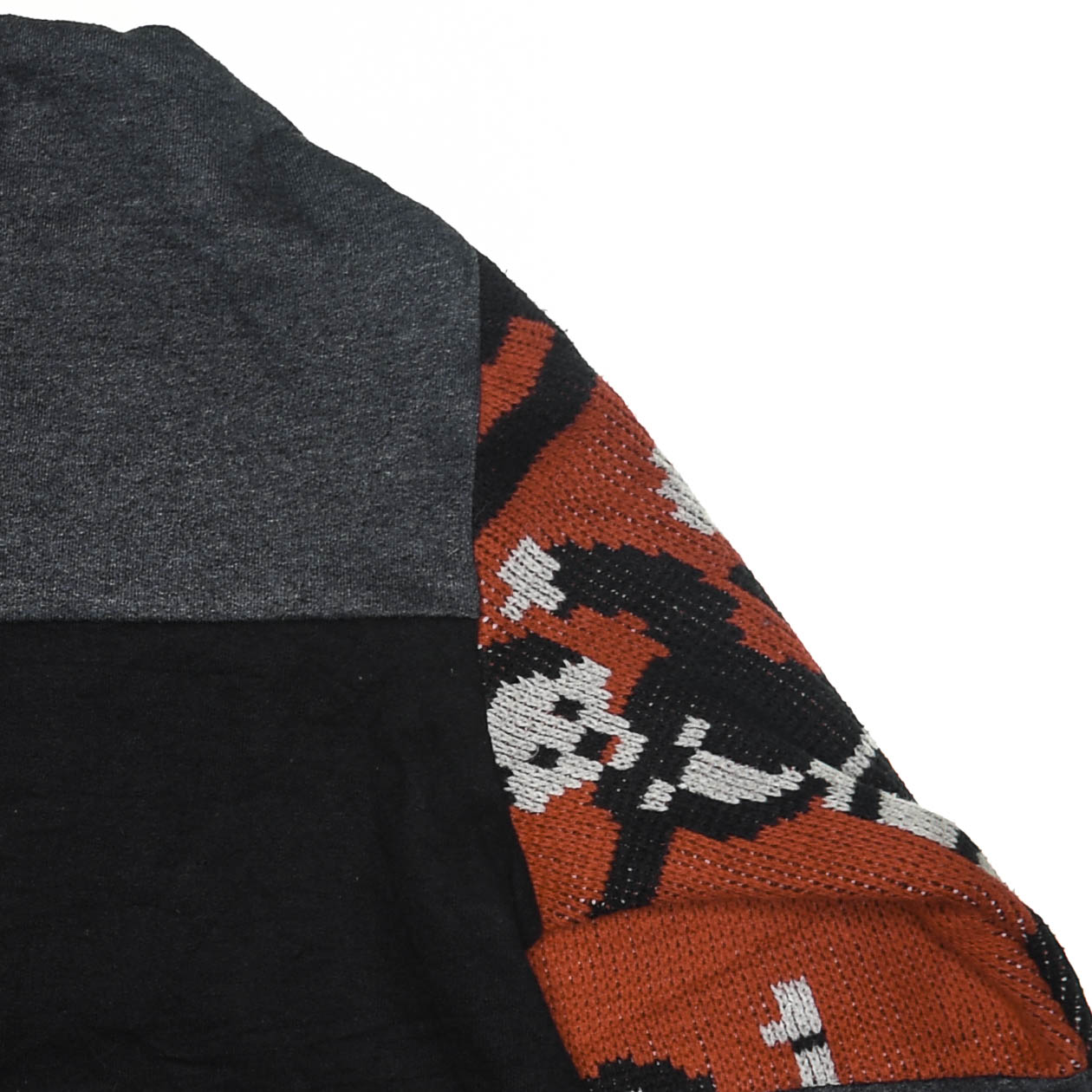 Dance with the Devil Tapestry Patch Hoodie — Upcycled Retro Satanic Folk Art Jacket