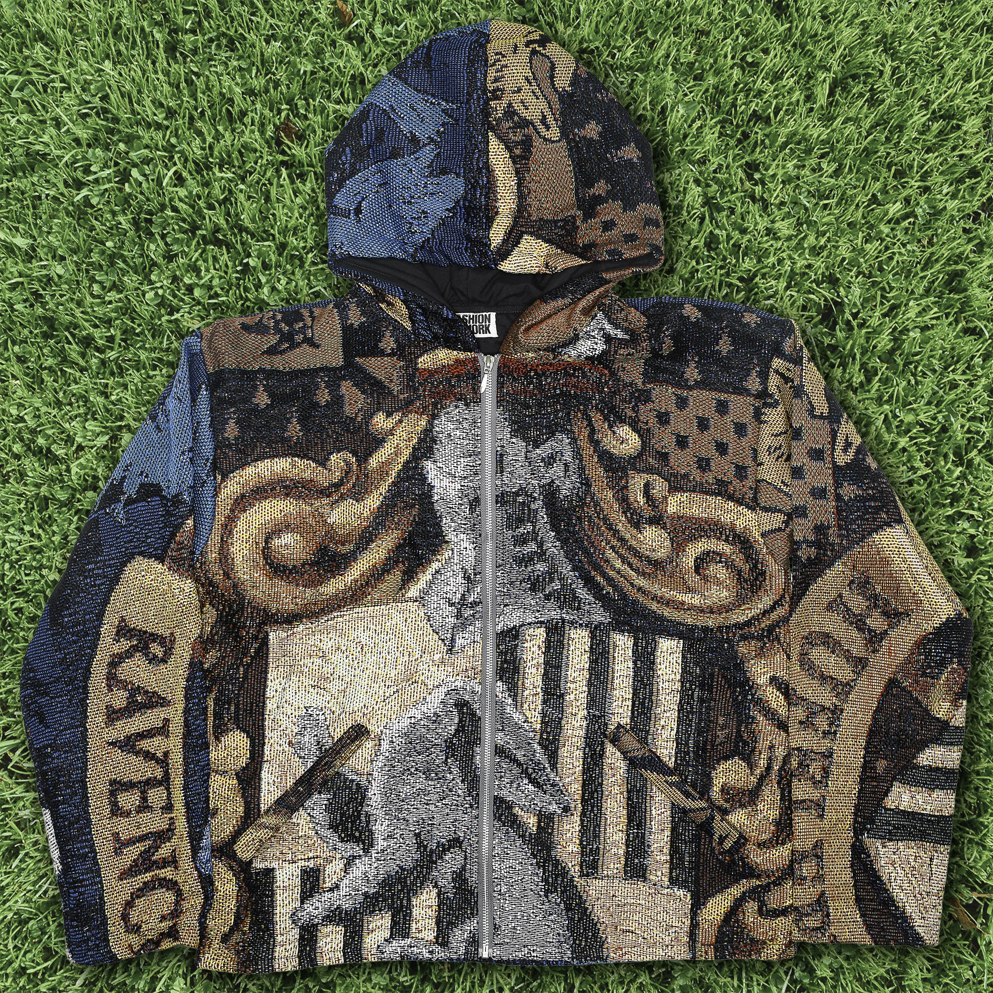 "Harry Potter" Ravenclaw & Hufflepuff Full Tapestry Zip Up