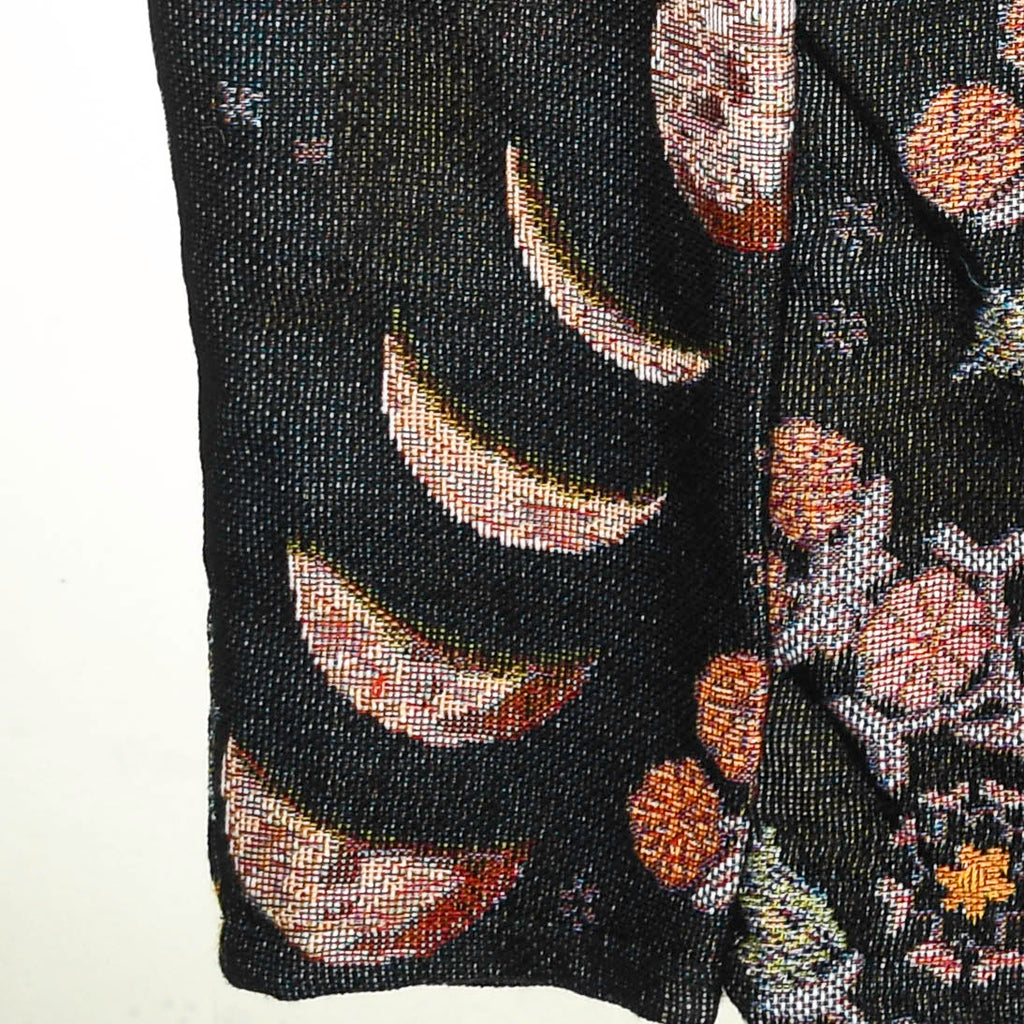 Lunar Garden Heirloom Tapestry Zip Coat — Moon Phase & Granny Square Hoodie