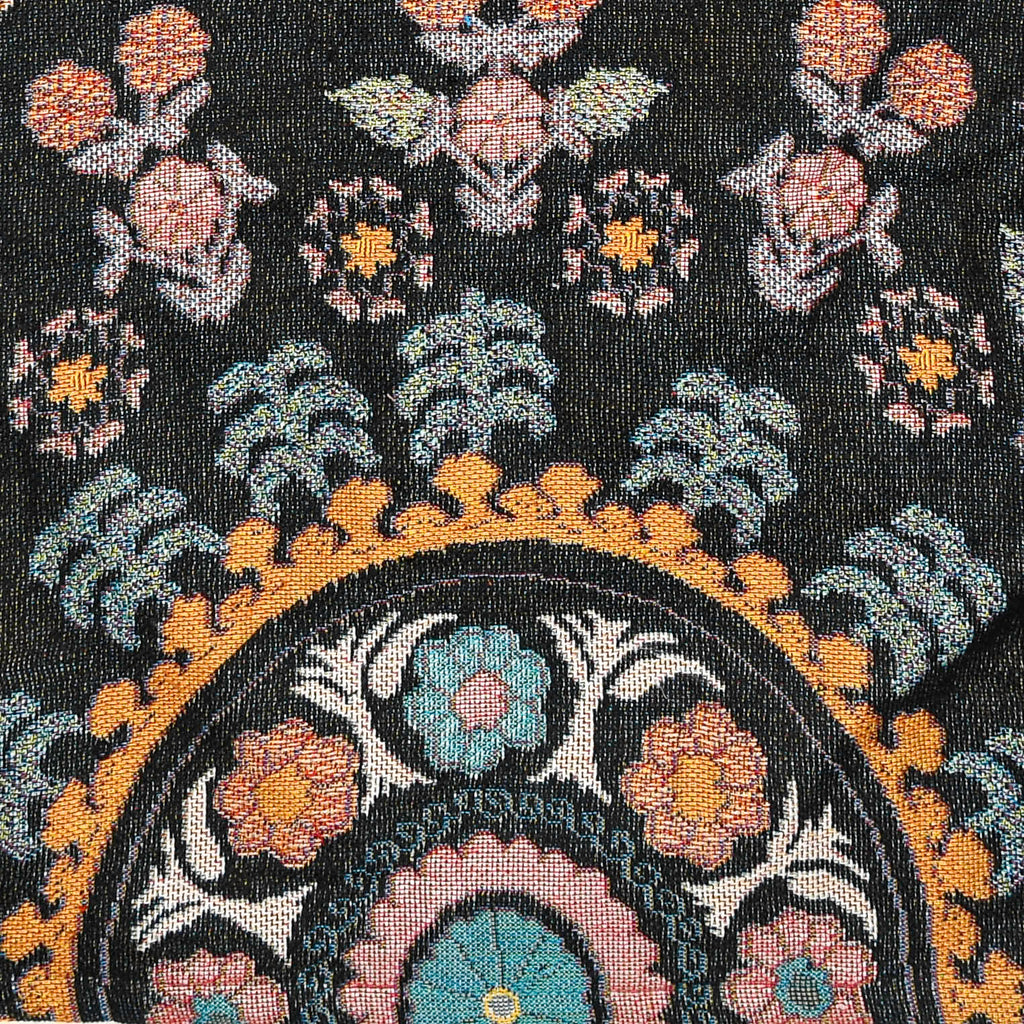 Lunar Garden Heirloom Tapestry Zip Coat — Moon Phase & Granny Square Hoodie