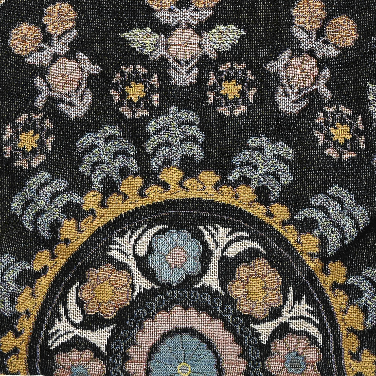 Lunar Garden Heirloom Tapestry Zip Coat — Moon Phase & Granny Square Hoodie