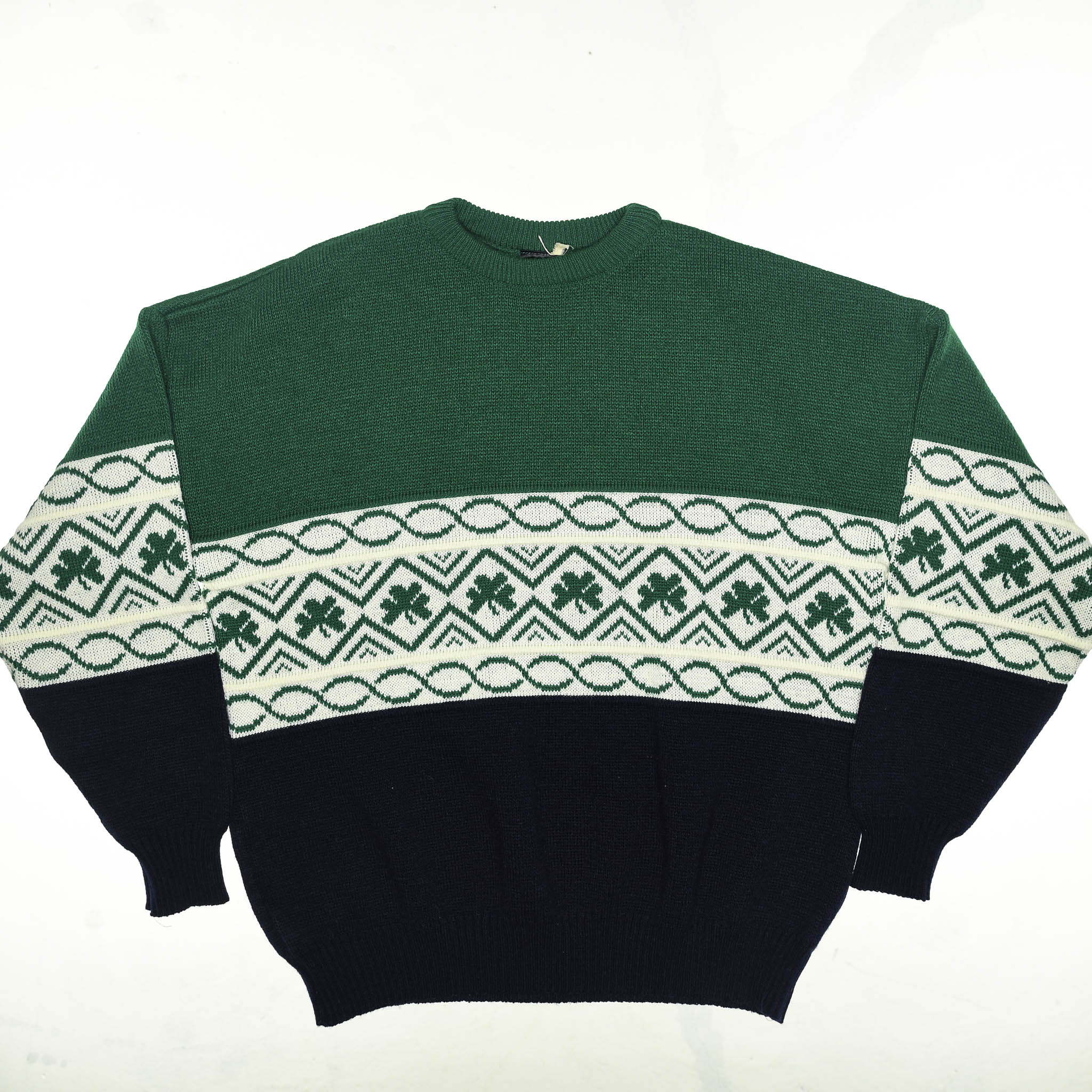 Blarney Castle Irish Four Leaf Clover Knit Sweater