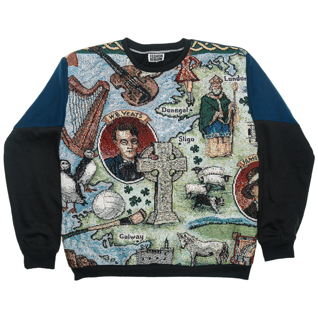 Map of Ireland Full Tapestry Panel Pullover