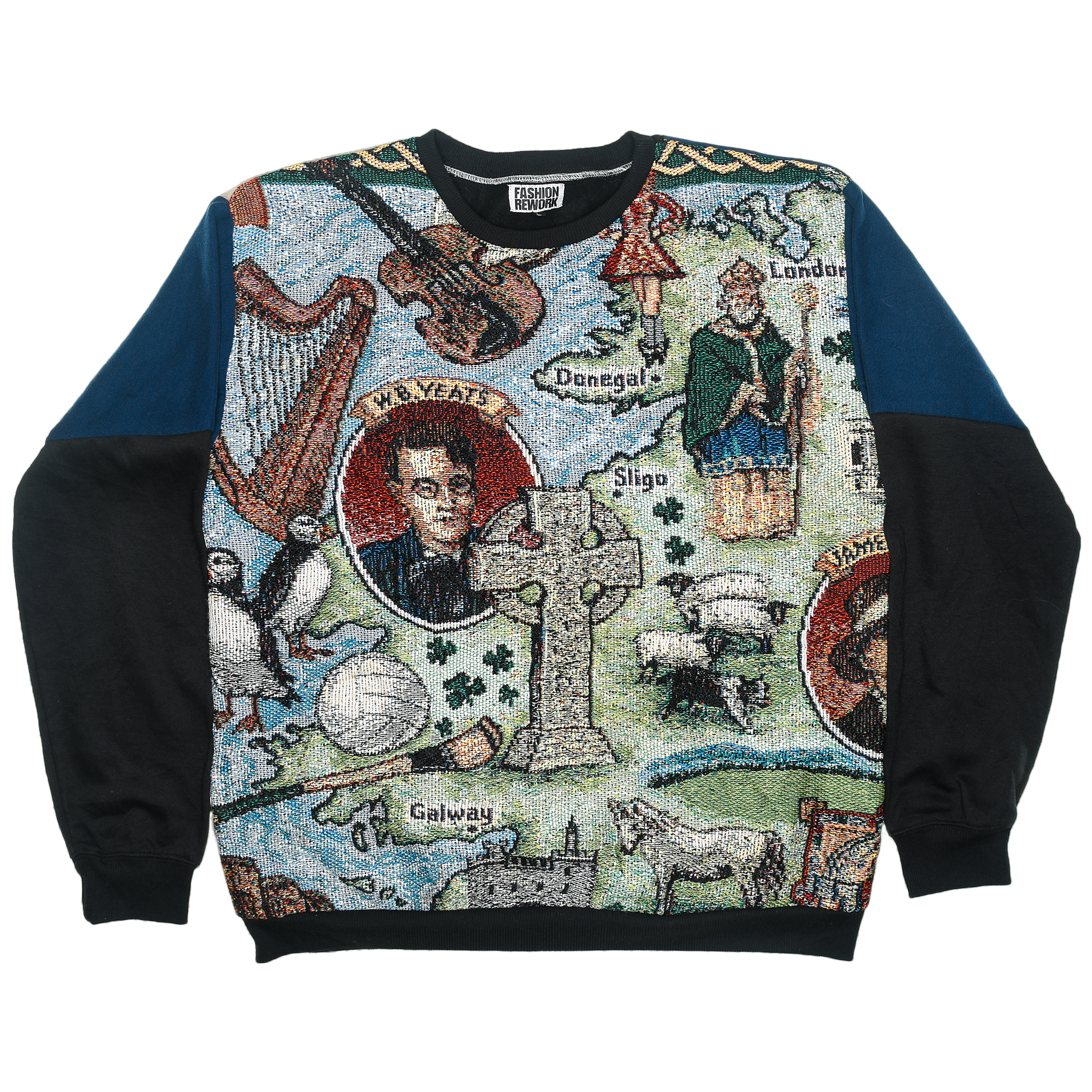 Map of Ireland Full Tapestry Panel Pullover