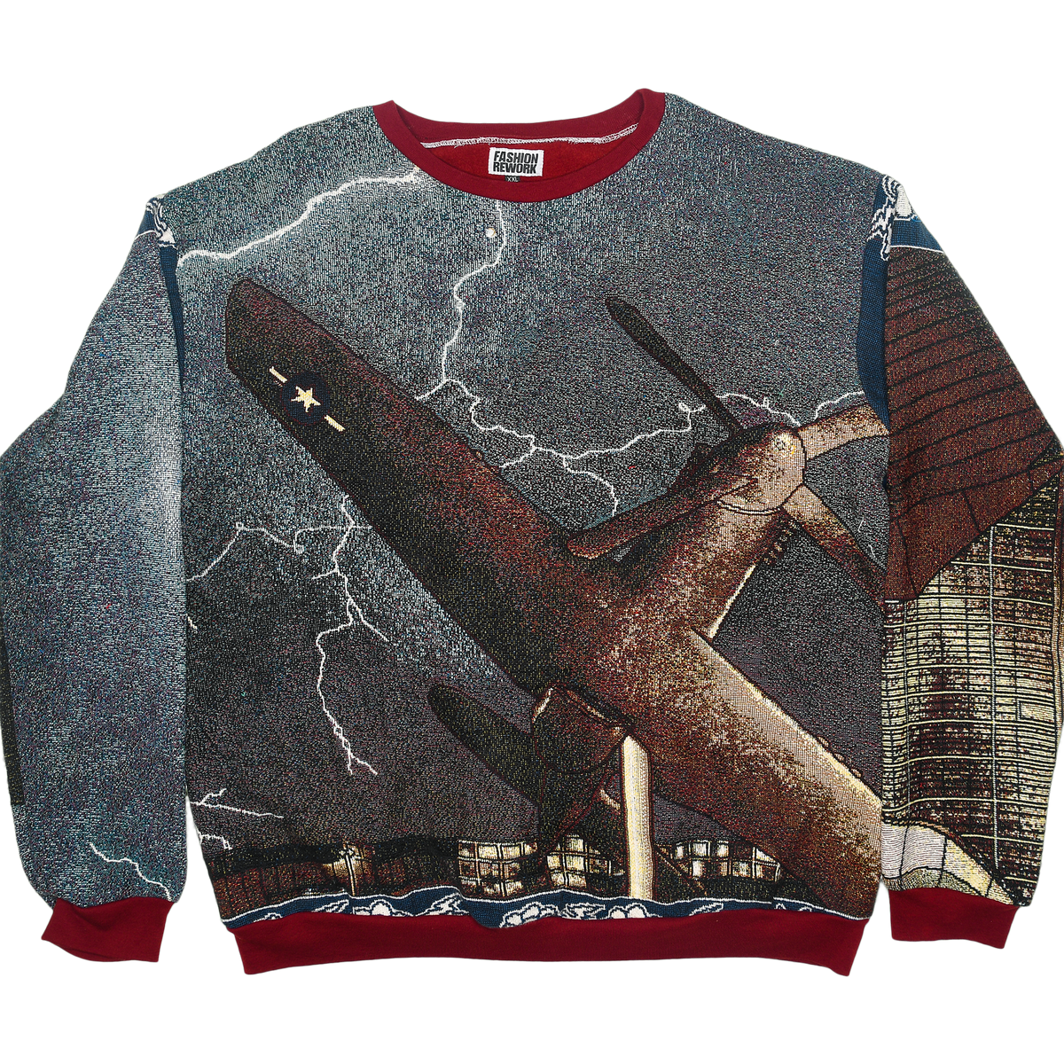 War Plane Full Tapestry Panel Pullover