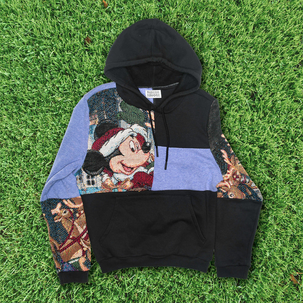 Mickey Mouse Christmas Patchwork Tapestry Hoodie