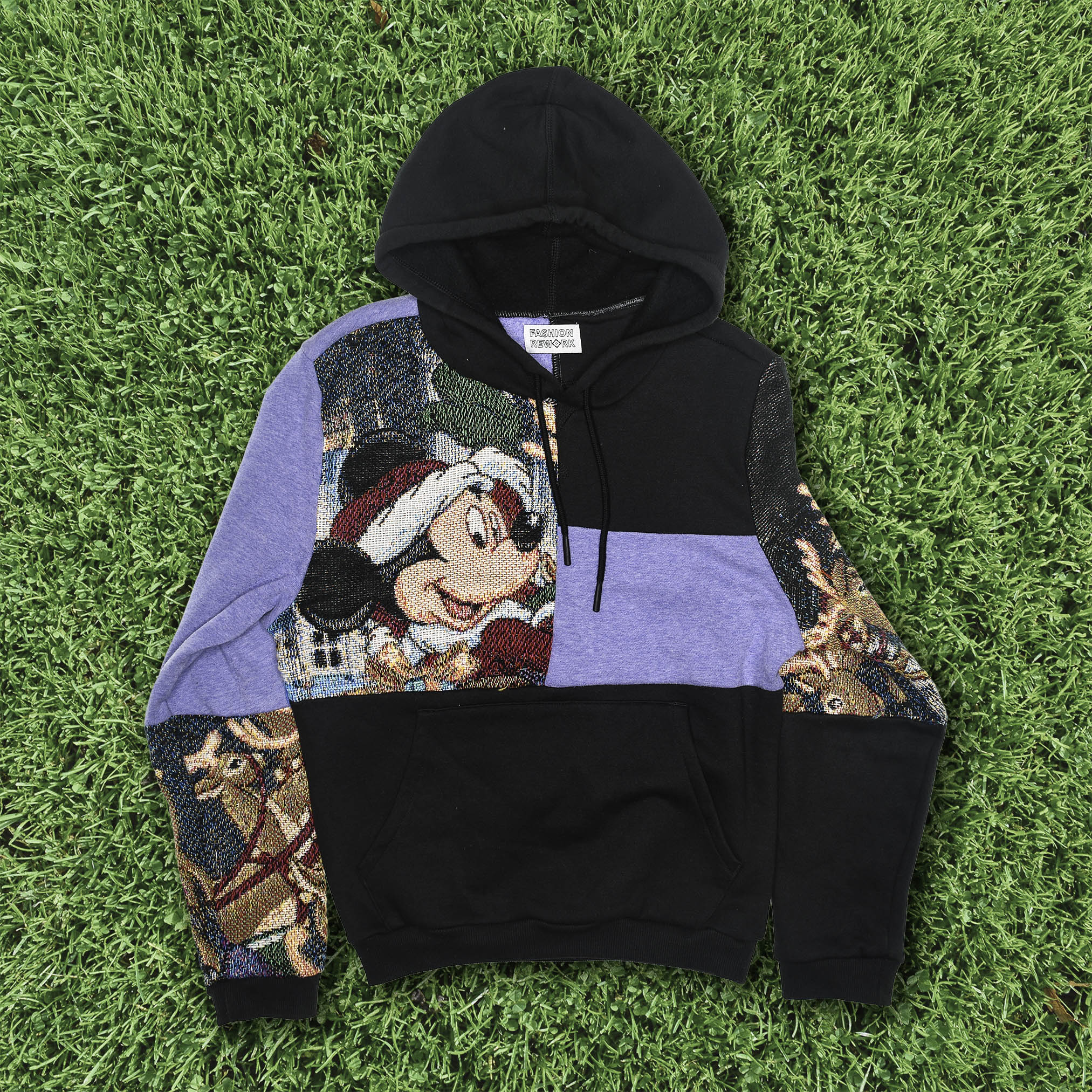 Mickey Mouse Christmas Patchwork Tapestry Hoodie