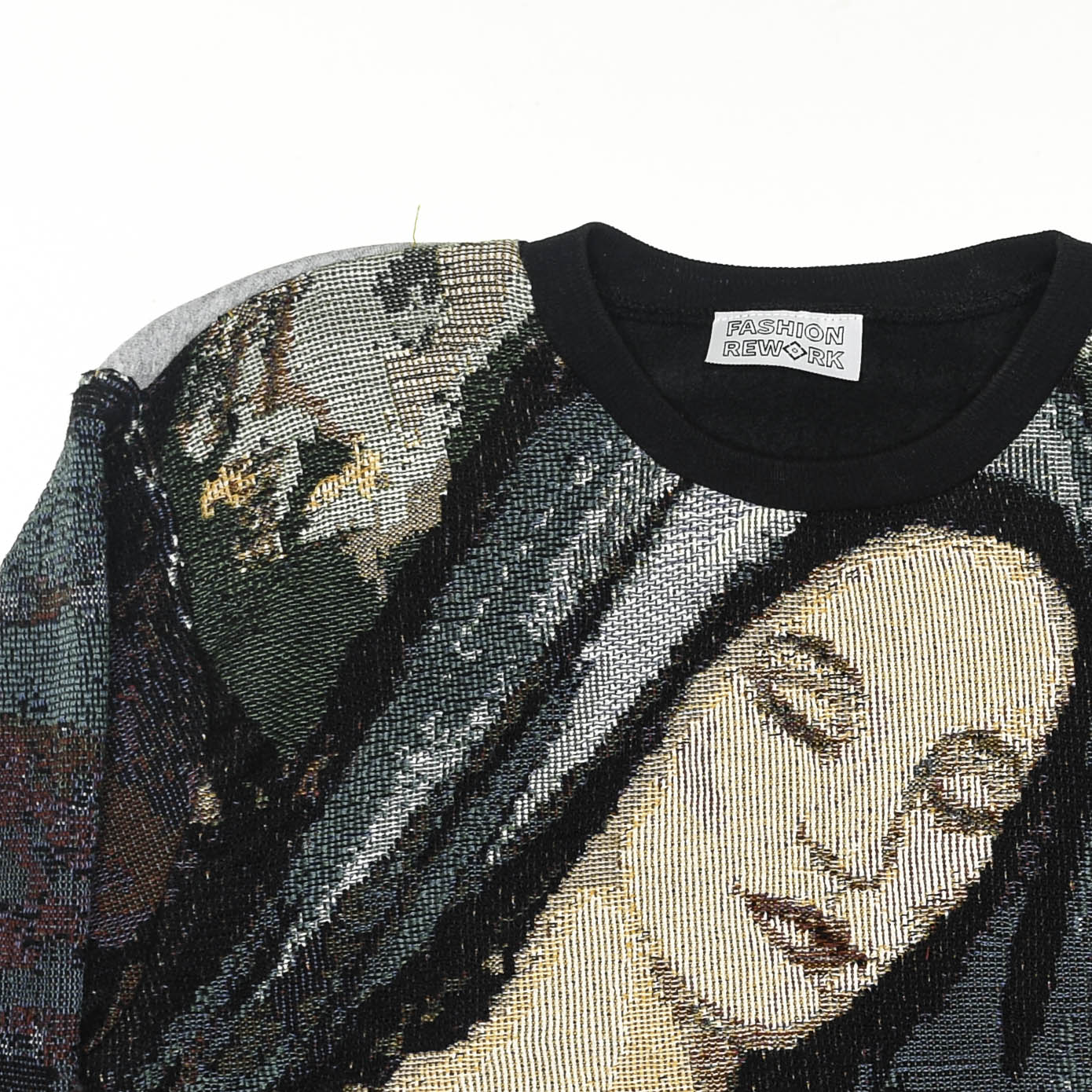 Mother Mary & Jesus Tapestry Panel Pullover