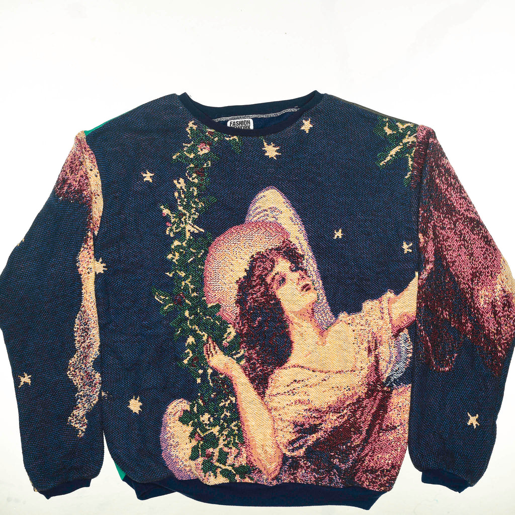 Night Lady Tapestry Panel Pullover