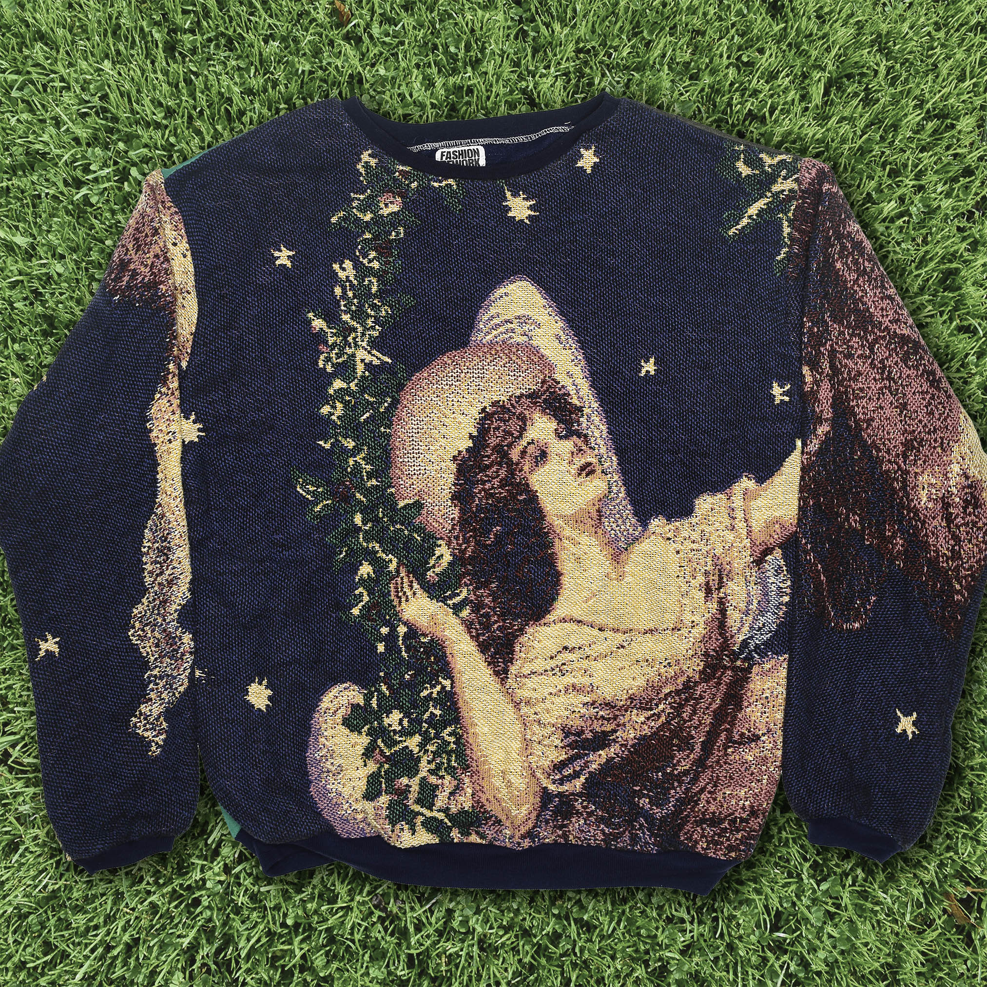 Night Lady Tapestry Panel Pullover