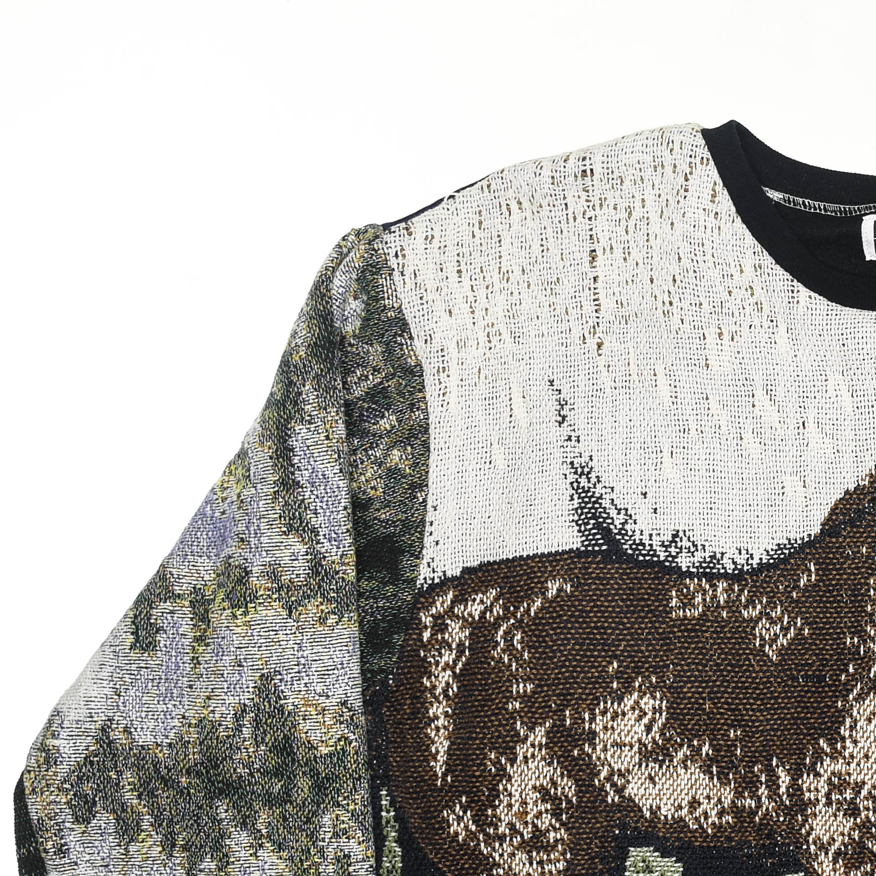 Horse Stable Tapestry Panel Pullover