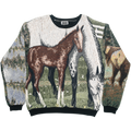 Horse Stable Full Tapestry Panel Pullover