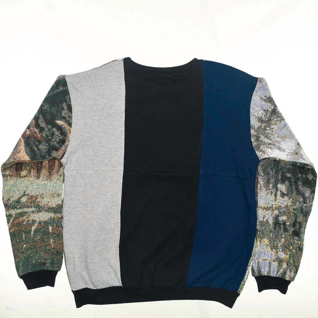 Horse Stable Tapestry Panel Pullover