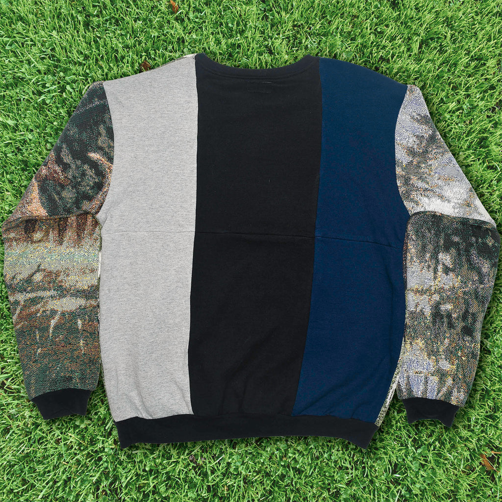 Horse Stable Tapestry Panel Pullover