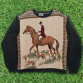 Equestrian Horse Panel Pullover