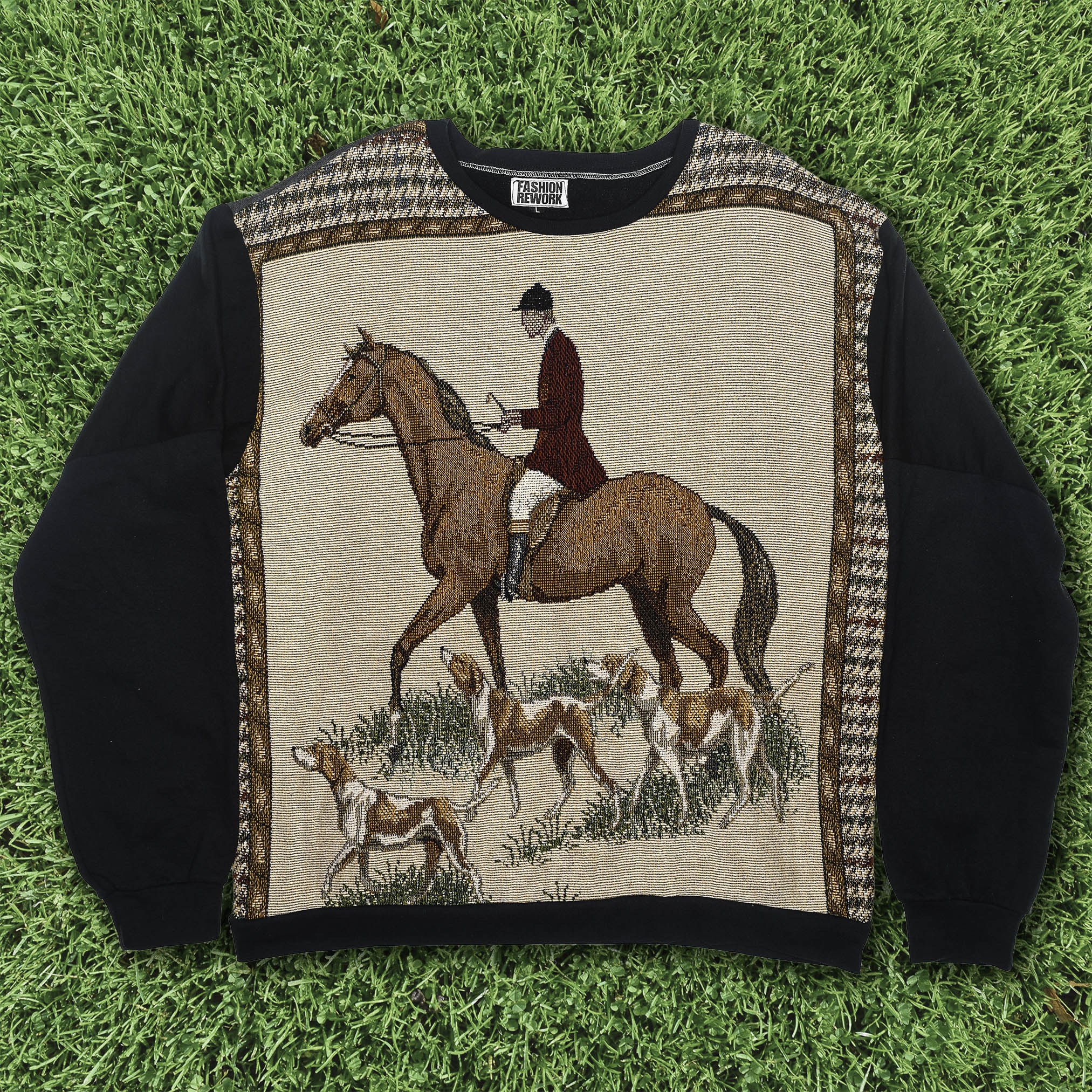 Equestrian Horse Panel Pullover