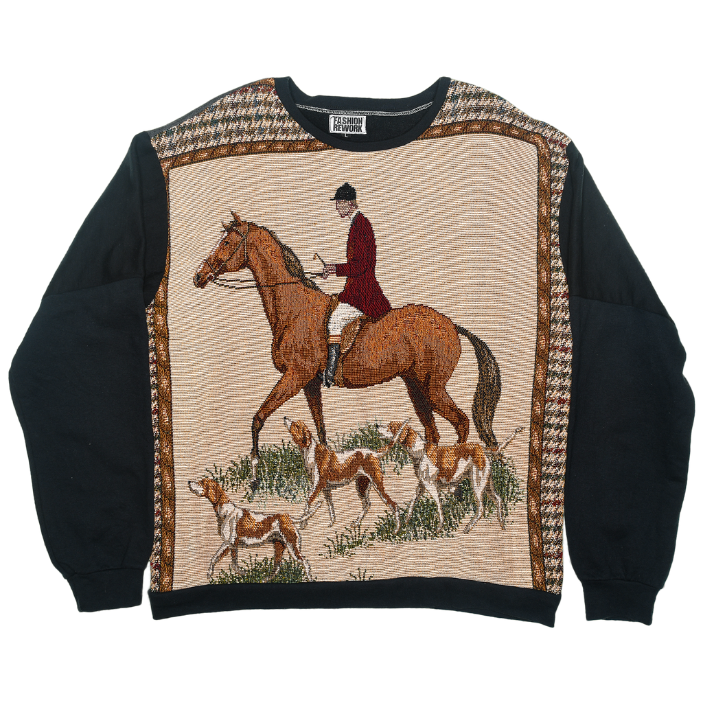 Equestrian Horse Panel Pullover