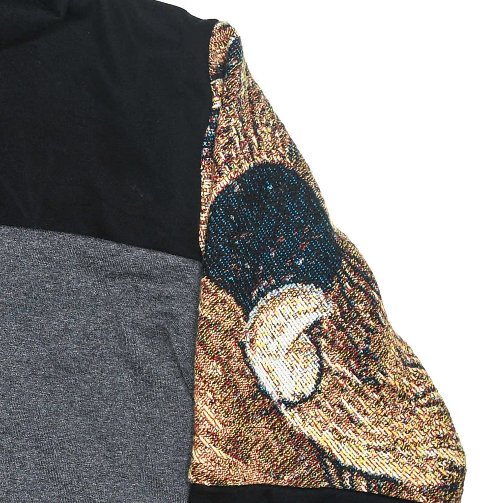Safari Elephant Patchwork Tapestry Zip Up Hoodie