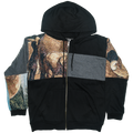 Safari Elephant Patchwork Tapestry Zip Up Hoodie