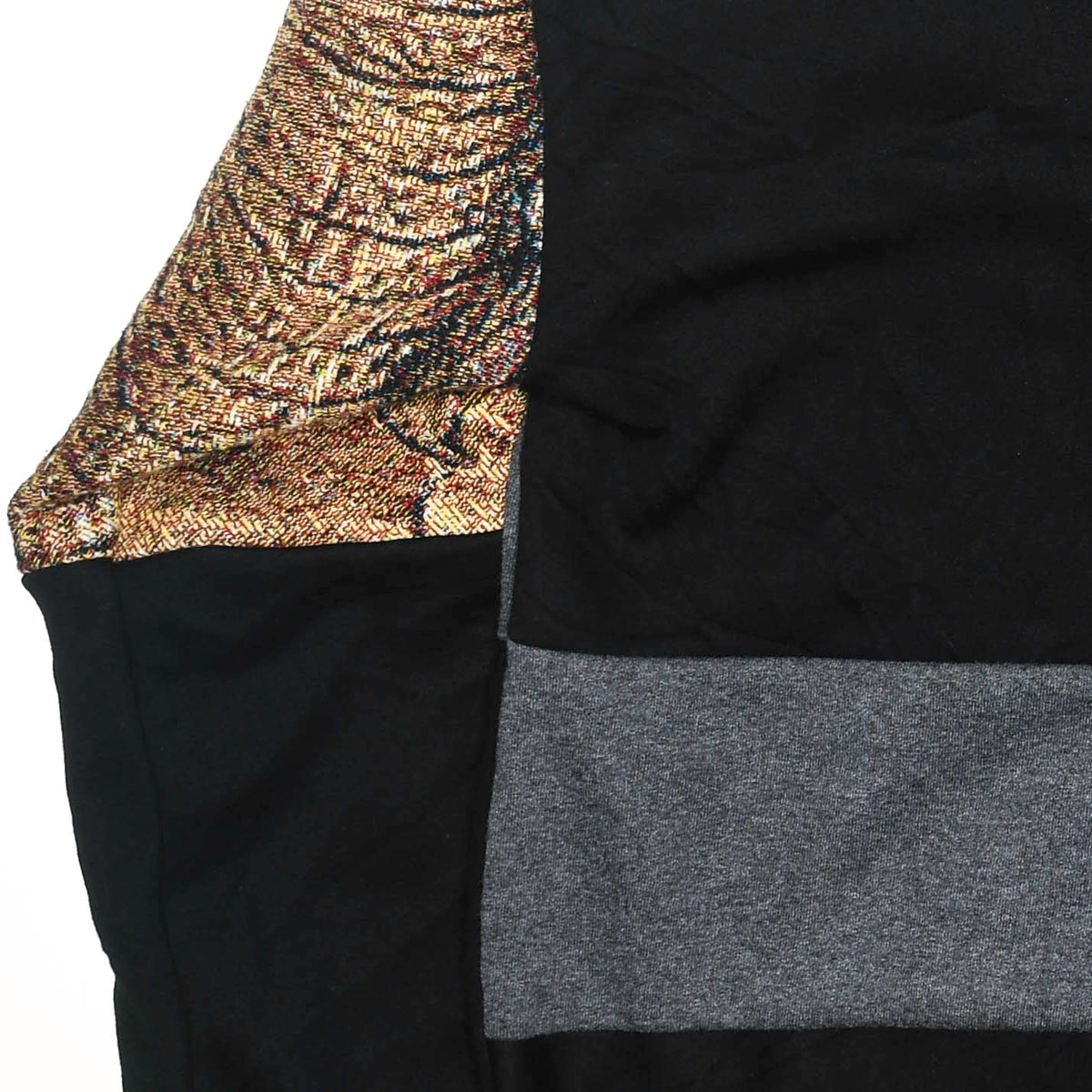Safari Elephant Patchwork Tapestry Zip Up Hoodie