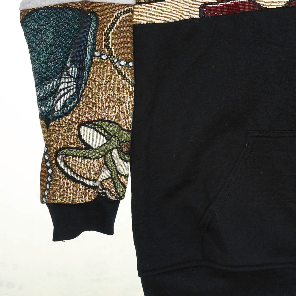 Footwear Patchwork Tapestry Zip Hoodie