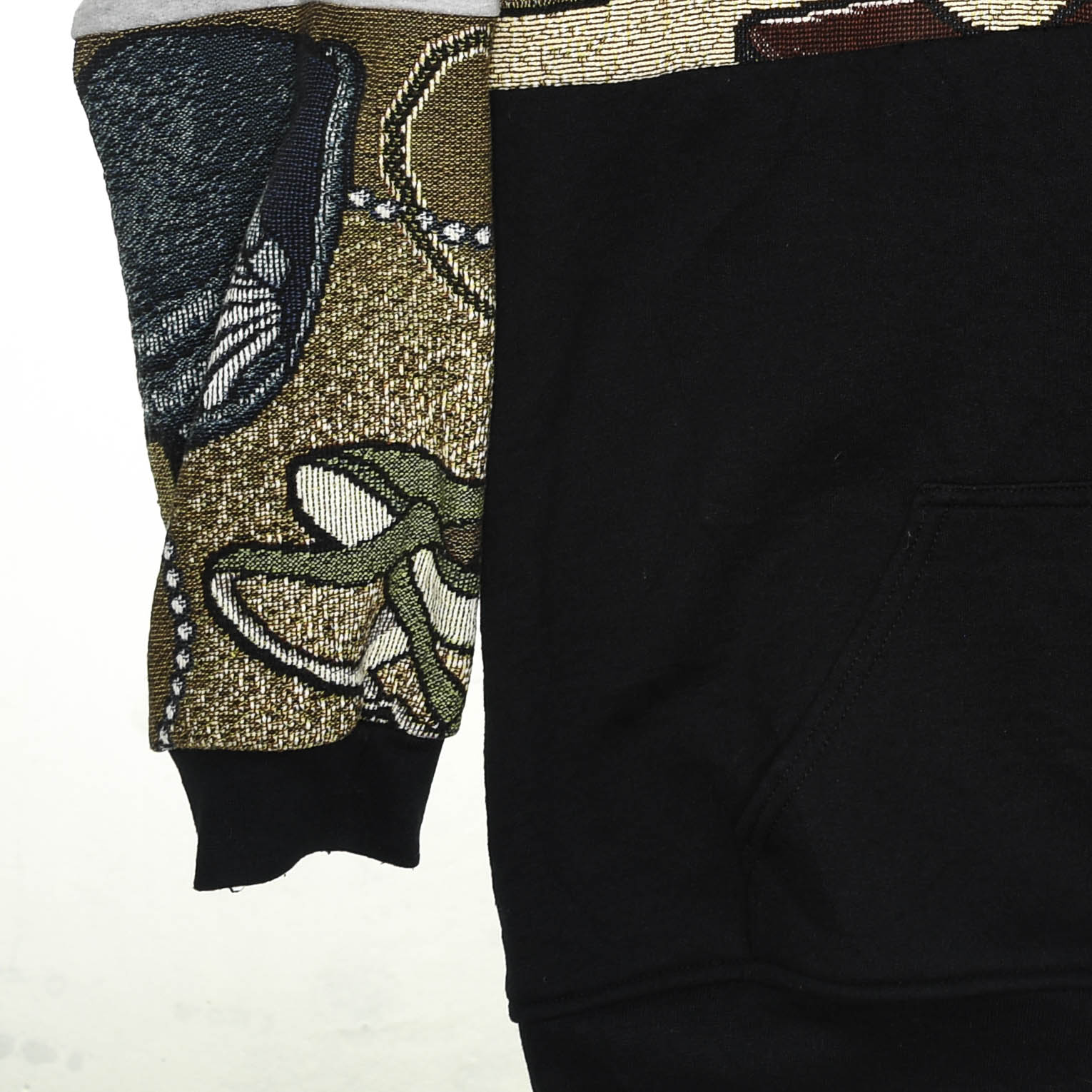 Footwear Patchwork Tapestry Zip Hoodie