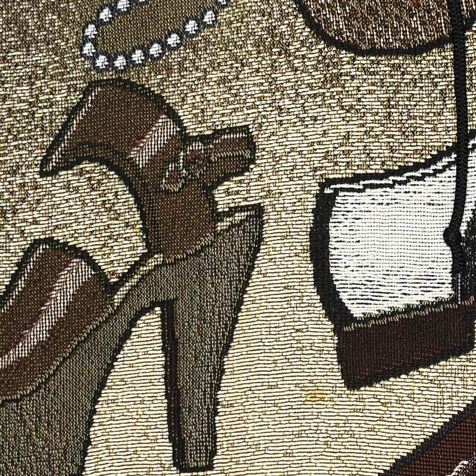 Footwear Patchwork Tapestry Zip Hoodie