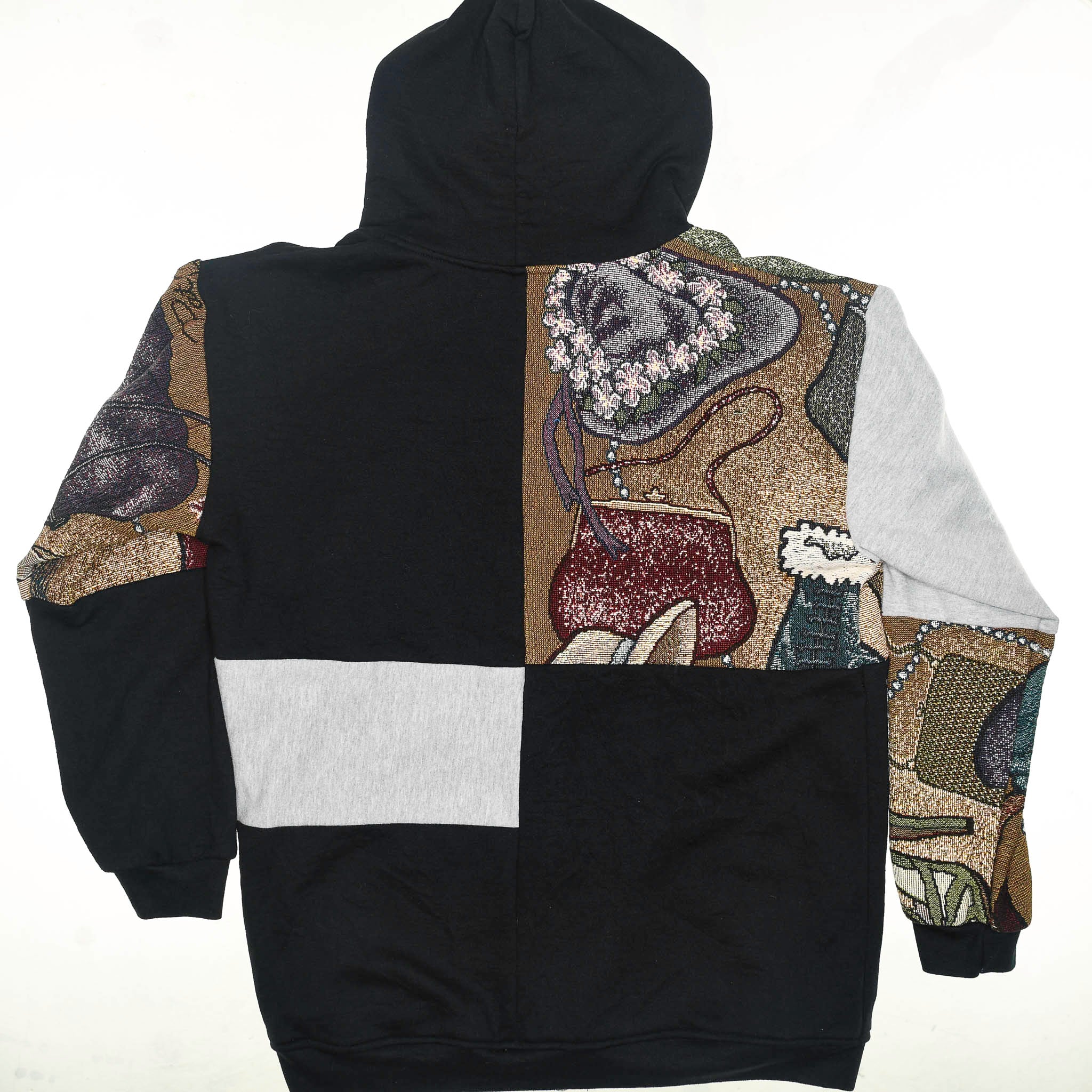 Footwear Patchwork Tapestry Zip Hoodie