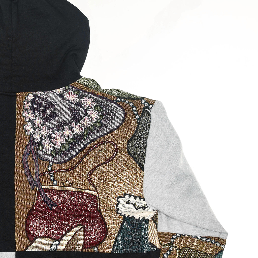 Footwear Patchwork Tapestry Zip Hoodie