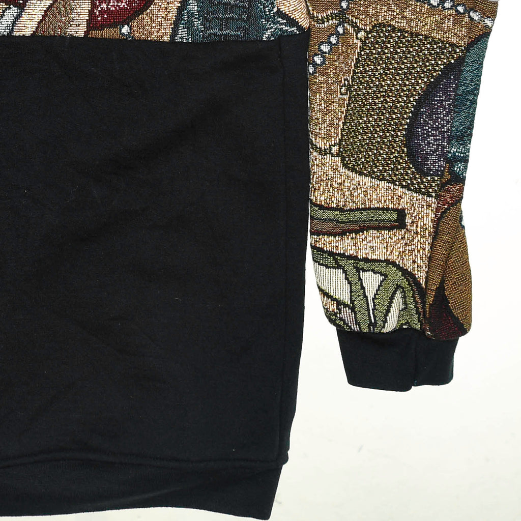 Footwear Patchwork Tapestry Zip Hoodie