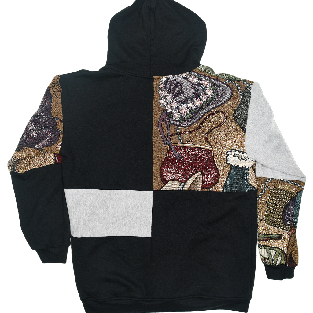 Footwear Patchwork Tapestry Zip Hoodie