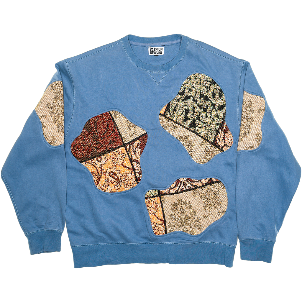 Damask Appliqué Statement Amoeba Tapestry Pullover