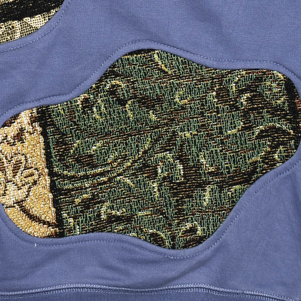 Damask Appliqué Statement Amoeba Tapestry Pullover