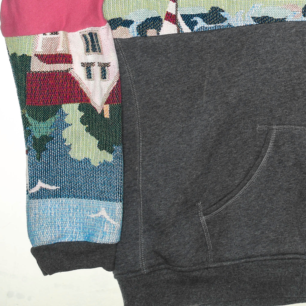 Lighthouse Patchwork Tapestry Zip Up Hoodie