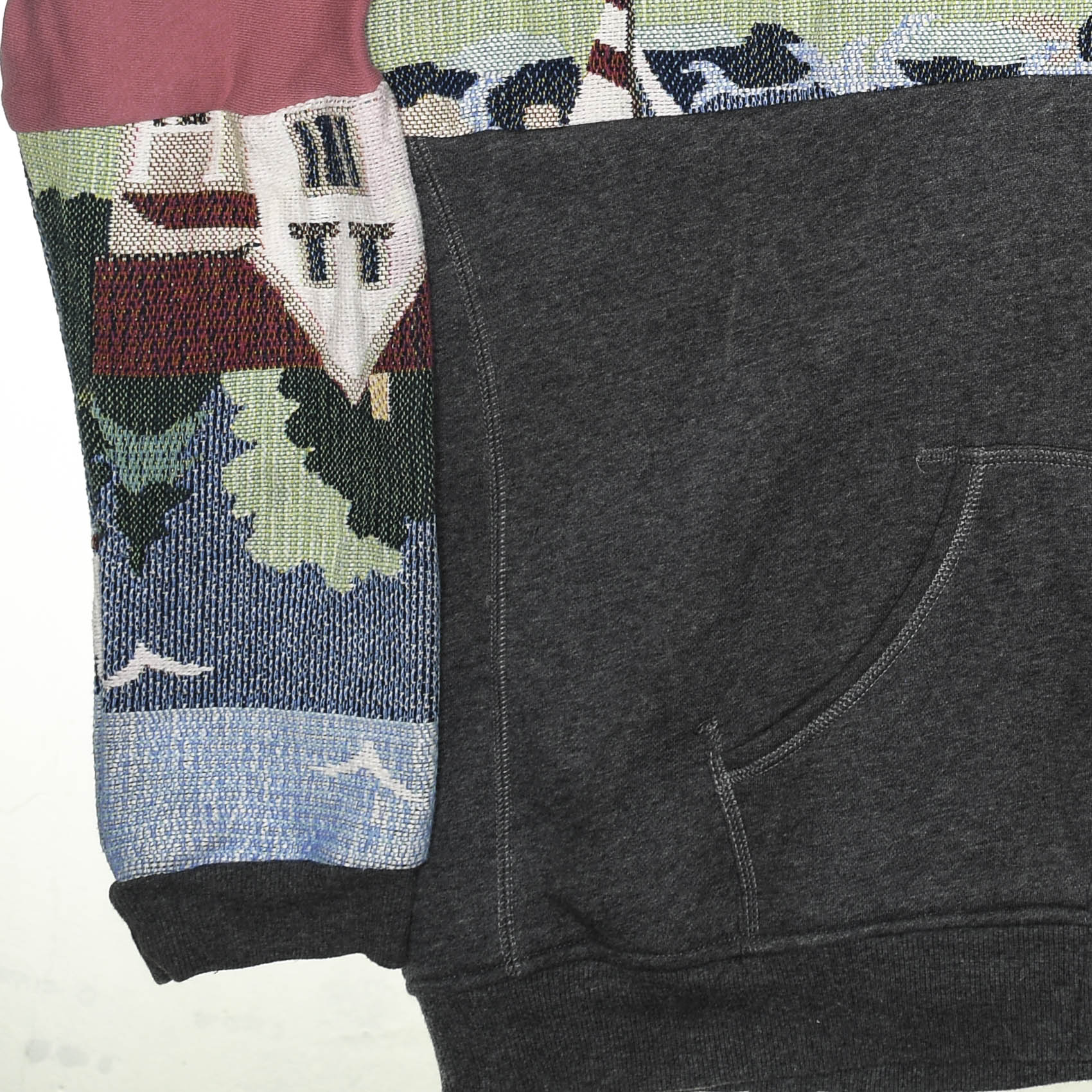 Lighthouse Patchwork Tapestry Zip Up Hoodie