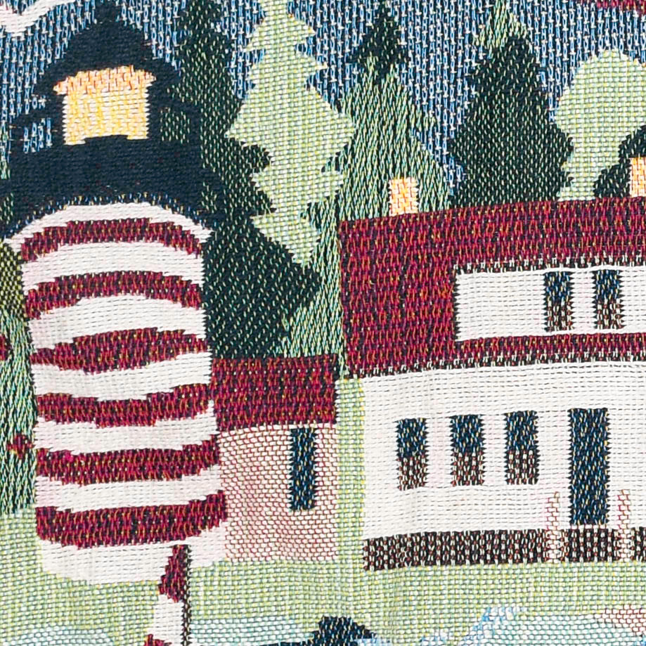 Lighthouse Patchwork Tapestry Zip Up Hoodie